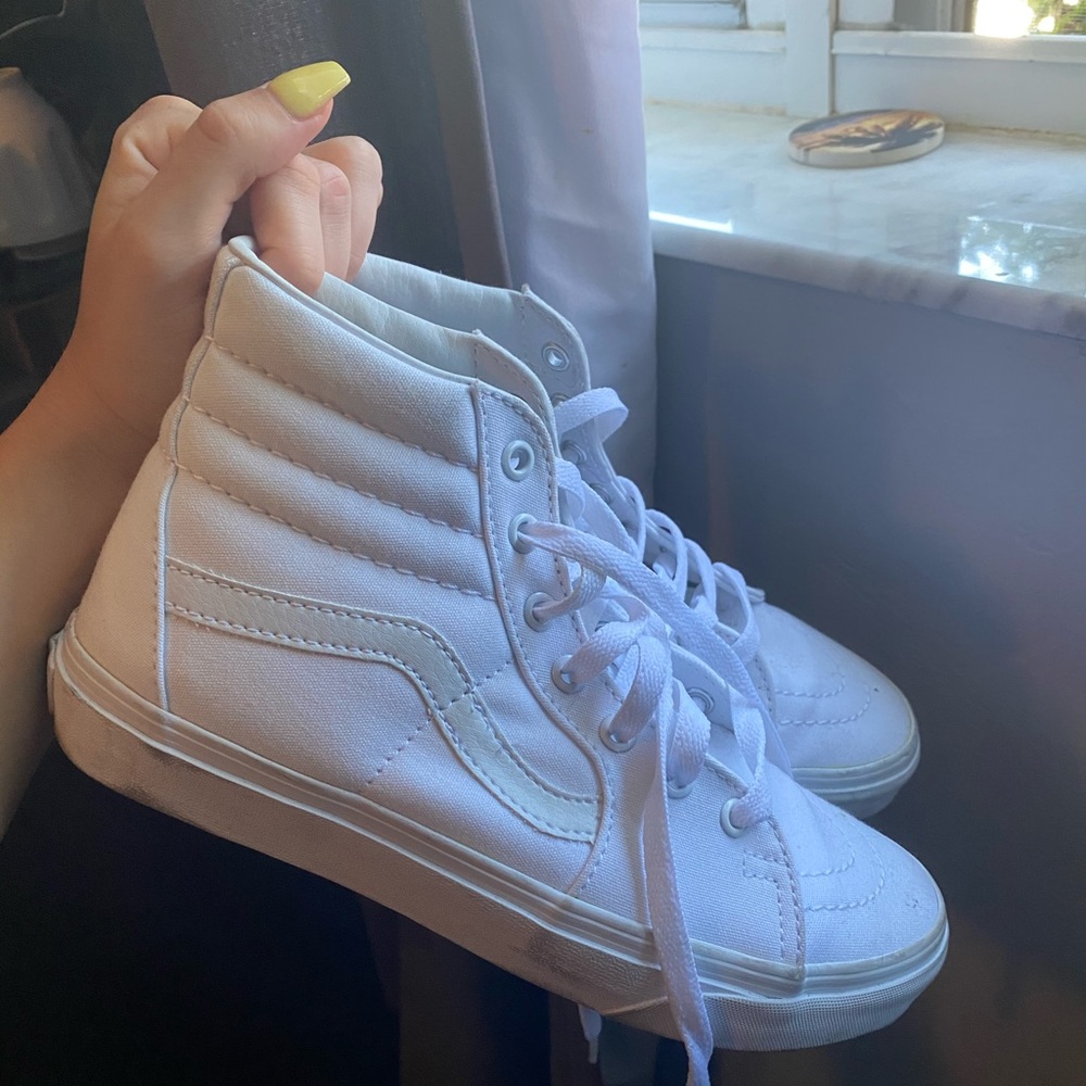 White high top old school vans